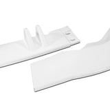 For 2020-2022 Audi A5 S5 S-Line Painted White Front Bumper Spoiler Splitter Lip + 86" x 4" Universal Painted White Side Skirt Extension Rocker Splitters Lip 9pcs