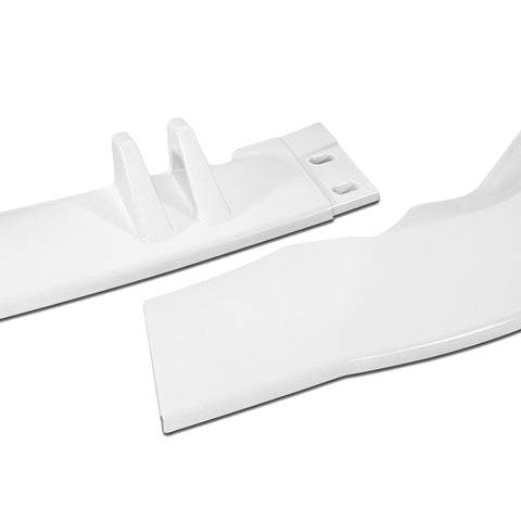 For 2020-2022 Audi A5 S5 S-Line Painted White Front Bumper Spoiler Splitter Lip + 86" x 4" Universal Painted White Side Skirt Extension Rocker Splitters Lip 9pcs