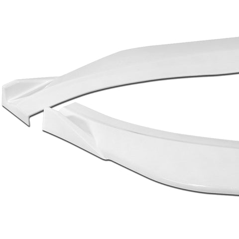 For 2020-2022 Audi A5 S5 S-Line Painted White Front Bumper Spoiler Splitter Lip + 86" x 4" Universal Painted White Side Skirt Extension Rocker Splitters Lip 9pcs