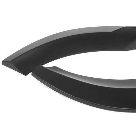 For 2008-2011 Mercedes C-Class Sport W204 Matt Black Front Bumper Spoiler Lip + 31" x 4" Universal Black Car side Skirt Rocker Splitters Diffuser Winglet Wind 5pcs