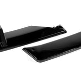 For 2013-2016 Audi A5/S5 S-Line Painted Black Front Bumper Spoiler Splitter Lip + 86" x 4" Universal Painted Black Side Skirt Extension Rocker Splitters Lip 9pcs