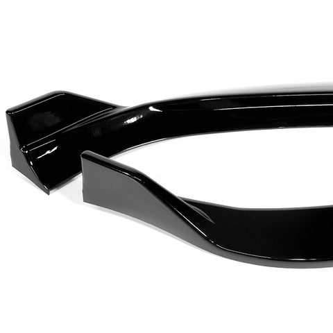 For 2013-2016 Audi A5/S5 S-Line Painted Black Front Bumper Spoiler Splitter Lip + 86" x 4" Universal Painted Black Side Skirt Extension Rocker Splitters Lip 9pcs