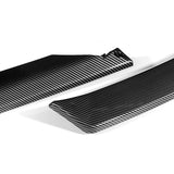 For 2013-2016 Audi A5 / S5 S-Line Carbon Look Front Bumper Spoiler Splitter Lip + 86" x 4" Universal Carbon Look Side Skirt Extension Rocker Splitters Lip 9pcs