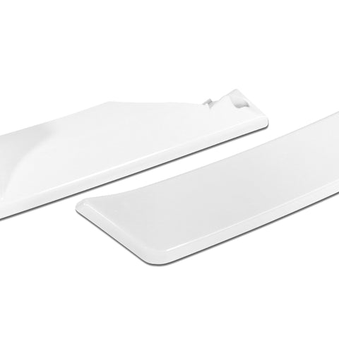 For 2013-2016 Audi A5/S5 S-Line Painted White Front Bumper Spoiler Splitter Lip + 86" x 4" Universal Painted White Side Skirt Extension Rocker Splitters Lip 9pcs