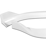 For 2013-2016 Audi A5/S5 S-Line Painted White Front Bumper Spoiler Splitter Lip + 86" x 4" Universal Painted White Side Skirt Extension Rocker Splitters Lip 9pcs