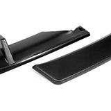 For 2013-2016 Audi A5 / S5 S-Line Matt Black Front Bumper Spoiler Splitter Lip + 86" x 4" Universal Black Side Skirt Extension Rocker Splitters Diffuser Lip 9pcs