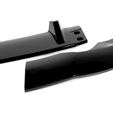For 2020-2022 Audi A4 S4 B10 S-Line Painted Black Front Bumper Body Spoiler Lip + 86" x 4" Universal Painted Black Side Skirt Extension Rocker Splitters Lip 9pcs
