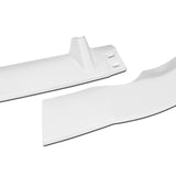 For 2020-2022 Audi A4 S4 B10 S-Line Painted White Front Bumper Body Spoiler Lip + 31"x4" Universal Painted White Side Skirt Rocker Splitters Diffuser Winglet Wind  5pcs