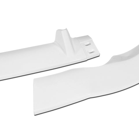 For 2020-2022 Audi A4 S4 B10 S-Line Painted White Front Bumper Body Spoiler Lip + 31"x4" Universal Painted White Side Skirt Rocker Splitters Diffuser Winglet Wind  5pcs