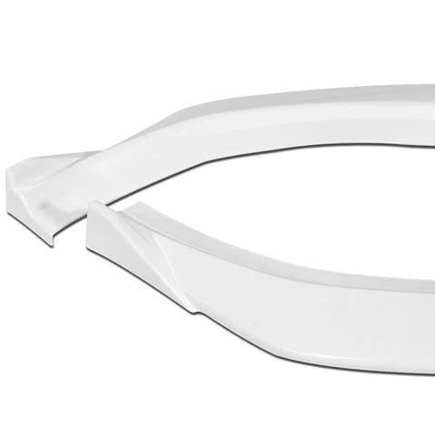 For 2020-2022 Audi A4 S4 B10 S-Line Painted White Front Bumper Body Spoiler Lip + 31"x4" Universal Painted White Side Skirt Rocker Splitters Diffuser Winglet Wind  5pcs