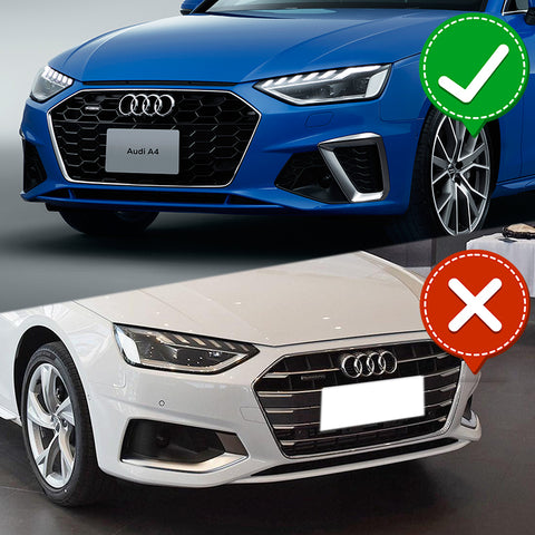 For 2020-2022 Audi A4 S4 B10 S-Line Carbon Painted Front Bumper Body Spoiler Lip + 86" x 4" Universal Carbon Look Side Skirt Extension Rocker Splitters Lip 9pcs