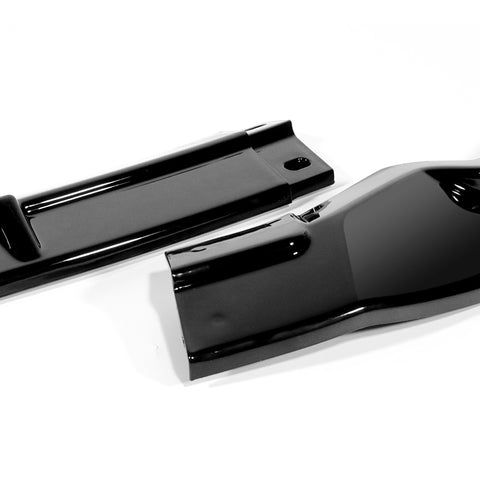For 2013-2020 Nissan 370Z GT-Style Painted Black Front Bumper Body Spoiler Lip + 86" x 4" Universal Painted Black Side Skirt Extension Rocker Splitters Lip 9pcs