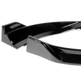 For 2013-2020 Nissan 370Z GT-Style Painted Black Front Bumper Body Spoiler Lip + 86" x 4" Universal Painted Black Side Skirt Extension Rocker Splitters Lip 9pcs