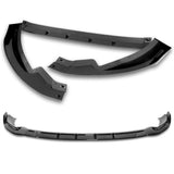 For 2013-2020 Nissan 370Z GT-Style Painted Black Front Bumper Body Spoiler Lip + 86" x 4" Universal Painted Black Side Skirt Extension Rocker Splitters Lip 9pcs