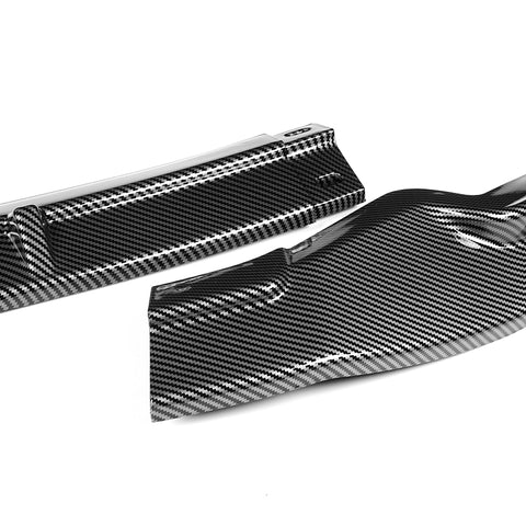For 2013-2020 Nissan 370Z GT-Style Carbon Painted Front Bumper Body Spoiler Lip + 31"x4" Universal Carbon Style Side Skirt Rocker Splitters Diffuser Winglet Wind  5pcs