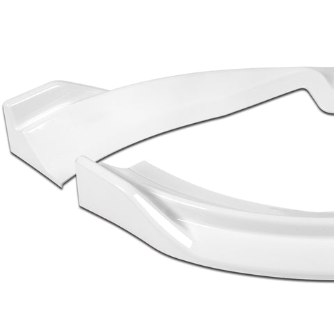 For 2013-2020 Nissan 370Z GT-Style Painted White Front Bumper Body Spoiler Lip + 86" x 4" Universal Painted White Side Skirt Extension Rocker Splitters Lip 9pcs