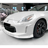 For 2013-2020 Nissan 370Z GT-Style Painted White Front Bumper Body Spoiler Lip + 31"x4" Universal Painted White Side Skirt Rocker Splitters Diffuser Winglet Wind  5pcs