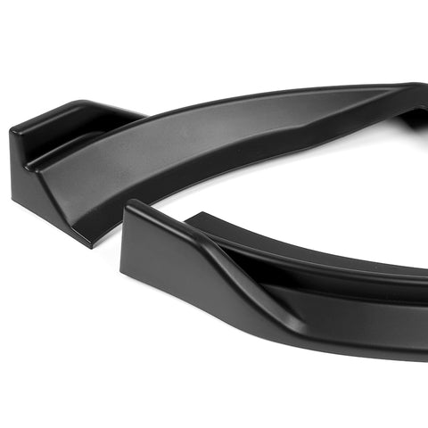 For 2013-2020 Nissan 370Z GT-Style Carbon Painted Front Bumper Body Spoiler Lip + 59" x 4" Universal Carbon Look Side Skirt Extension Rocker Splitters Lip 9pcs
