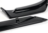 For 2019-2021 Chevrolet Malibu Painted Black Front Bumper Lip Spoiler Splitter 3pcs + For 2016-2024 Chevy Malibu W-Power Pearl Black V-Style Trunk Lid Spoiler Wing