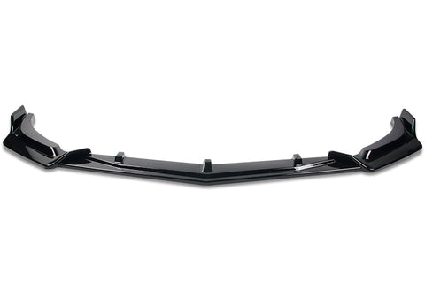 For 2019-2021 Chevrolet Malibu Painted Black Front Bumper Lip Spoiler Splitter 3pcs + For 2016-2024 Chevy Malibu W-Power Pearl Black V-Style Trunk Lid Spoiler Wing