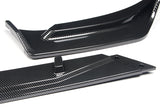 For 2019-2021 Chevrolet Malibu Carbon Style Front Bumper Body Kit Spoiler Lip 3pcs + For 2016-2024 Chevy Malibu W-Power Carbon Painted V-Style Trunk Lid Spoiler Wing