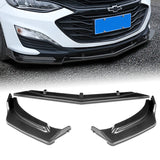For 2019-2021 Chevrolet Malibu Carbon Style Front Bumper Body Kit Spoiler Lip 3pcs + For 2016-2024 Chevy Malibu W-Power Carbon Painted V-Style Trunk Lid Spoiler Wing