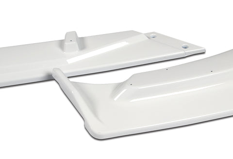For 2019-2021 Chevrolet Malibu Painted White Front Bumper Body Kit Spoiler Lip  3pcs + For 2016-2024 Chevy Malibu W-Power Pearl White V-Style Trunk Lid Spoiler Wing