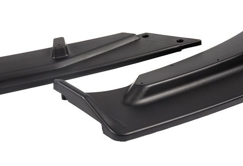 For 2019-2021 Chevrolet Malibu Unpainted Black Front Bumper Body Kit Lip 3pcs + For 2016-2024 Chevy Malibu W-Power Unpainted Black V-Style Trunk Spoiler Wing