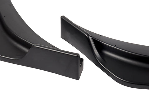 For 2019-2021 Chevrolet Malibu Unpainted Black Front Bumper Body Kit Lip 3pcs + For 2016-2024 Chevy Malibu W-Power Unpainted Black V-Style Trunk Spoiler Wing