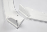 For 2016-2018 Chevy Camaro Painted White ZL1 Style Front Bumper Body Kit Lip 3pcs + For 16-20 Chevy Camaro Factory Sty 3-Piece Painted White ABS Rear Trunk Spoiler