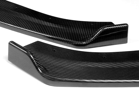 For 2016-2018 Chevy Camaro Real Carbon Fiber ZL1 Style Front Bumper Body Kit Lip 3pcs + For 2016-2018 Chevy Camaro Coupe Real Carbon Fiber Rear Window Roof Spoiler Wing