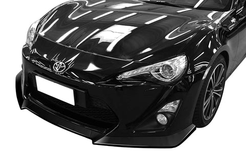 For 2013-2016 Scion FR-S/Toyota 86 CS-Style Painted Black Front Bumper Lip 3pcs + For 2013-2020 Scion FR-S/Subaru BRZ Smoke Acrylic Rear Window Roof Visor Spoiler