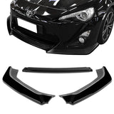 For 2013-2016 Scion FR-S/Toyota 86 CS-Style Painted Black Front Bumper Lip 3pcs + For 2013-2020 Scion FR-S/Subaru BRZ Smoke Acrylic Rear Window Roof Visor Spoiler