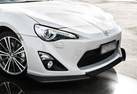 For 2013-2016 Scion FR-S/Toyota 86 Real Carbon Fiber Front Bumper Body Kit Lip 3pcs + For 2013-2020 Subaru BRZ Scion FRS FR-S Carbon Fiber Rear Trunk Spoiler Lid Wing