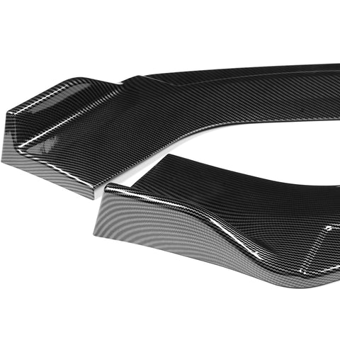Universal Carbon Painted Configurable of up 3-Different Style Front Bumper Lip  4pieces