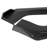 Universal  Matt Black Configurable of up 3-Different Style Front Bumper Lip Spoiler  4 pieces