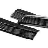 For 2013-2016 Hyundai Genesis Coupe Carbon Look KS-Style Front Bumper Body Lip 3pcs + For 2010-2016 Hyundai Genesis Coupe W-Power Carbon Look Rear Roof Visor Spoiler