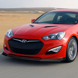 For 2013-2016 Hyundai Genesis Coupe Carbon Look KS-Style Front Bumper Body Lip 3pcs + For 2010-2016 Hyundai Genesis Coupe W-Power Carbon Look Rear Roof Visor Spoiler