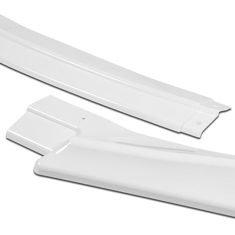 For 2013-2016 Hyundai Genesis Coupe Painted White KS-Style Front Bumper Body Lip 3pcs + For 2010-2016 Hyundai Genesis Coupe W-Power Pearl White Rear Roof Visor Spoiler