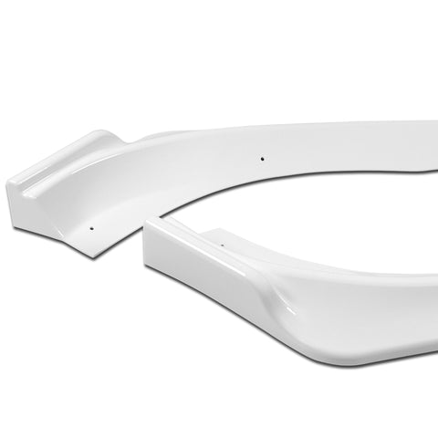 For 2013-2016 Hyundai Genesis Coupe Painted White KS-Style Front Bumper Body Lip 3pcs + For 2010-2016 Hyundai Genesis Coupe W-Power Pearl White Rear Roof Visor Spoiler