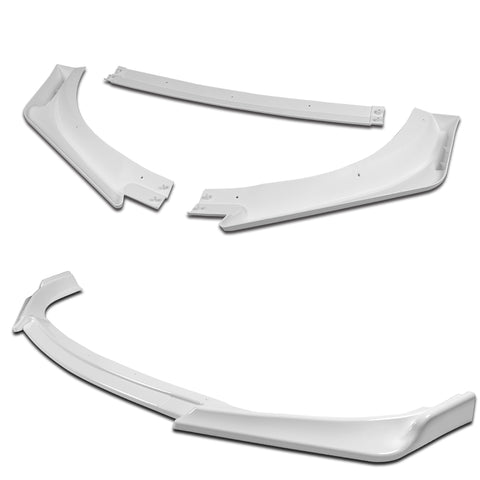 For 2013-2016 Hyundai Genesis Coupe Painted White KS-Style Front Bumper Body Lip 3pcs + For 2010-2016 Hyundai Genesis Coupe W-Power Pearl White Rear Roof Visor Spoiler