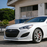 For 2013-2016 Hyundai Genesis Coupe Painted White KS-Style Front Bumper Body Lip 3pcs + For 2010-2016 Hyundai Genesis Coupe W-Power Pearl White Rear Roof Visor Spoiler