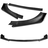 For 2013-2016 Hyundai Genesis Coupe Matt Black KS-Style Front Bumper Spoiler Lip 3pcs + For 2010-2016 Hyundai Genesis Coupe W-Power Matt Black Rear Roof Visor Spoiler