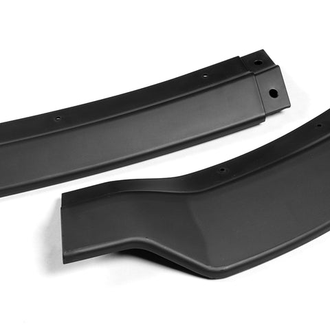 For 2015-2021 Dodge Charger RA-Style Black Front Bumper Body Spoiler Lip 3pcs + For 2015-2019 Dodge Charger SRT-Style Black Rear Bumper Lip Aprons Polyurethane 2pcs