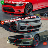 For 2015-2021 Dodge Charger RA-Style Painted White Color Front Bumper Splitter Spoiler Lip  3 Pcs
