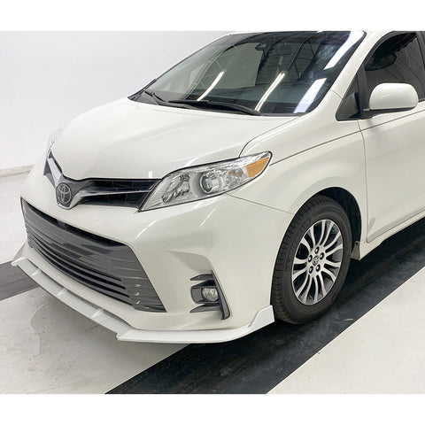 For 2018-2020 Toyota Sienna MP-Style Painted White Color Front Bumper Splitter Spoiler Lip 3 Pcs