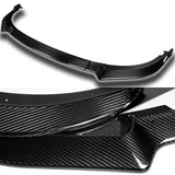 For 2018-2023 Kia Stinger GT-Line Carbon Fiber Front Bumper Splitter Spoiler Lip 3pcs + For 2018-2023 Kia Stinger GT Real Carbon Fiber Side View Mirror Covers Cap Trim 2pcs