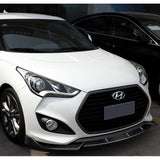 For 2013-2017 Hyundai Veloster Turbo Carbon Fiber Front Bumper Body Spoiler Lip 3pcs + For 2013-2017 Hyundai Veloster Turbo Carbon Fiber Rear Roof Lid Spoiler Wing