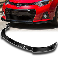 For 2014-2016 Toyota Corolla Base Model Carbon Fiber Front Bumper Spoiler Lip  3pcs