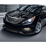 For 2011-2014 Hyundai Sonata STP-Style Painted Black Front Bumper Spoiler Lip  3pcs + For 2011-2014 Hyundai Sonata W-Power Pearl Black V-Style Trunk Lid Spoiler Wing